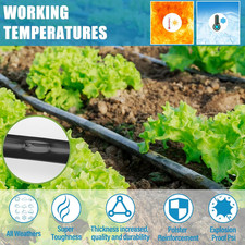 1000Ft 5/8 Inch Drip Tape 6" Spacing Roll 8 Mil Irrigation Hose Garden Wateri...