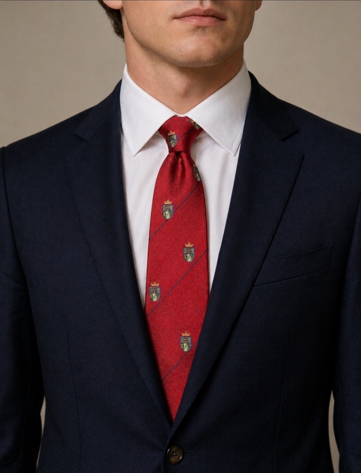 Vintage Polo Ralph Lauren Classic Silk Neck Tie USA Made Red Blue Stripe  Crest