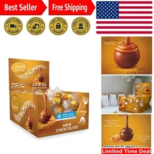 Indulge in 60 LINDOR Caramel Milk Chocolate Truffles - Smooth Melting Goodness