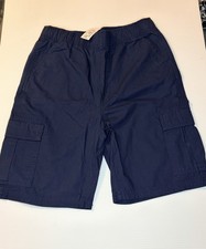 The Children's Place Boys Navy Cargo Shorts 12 Husky Elastic Waist Pockets