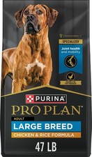 Purina Pro Plan Adult Large Breed High Protein Chicken  Rice Dry Dog Food,47Lb