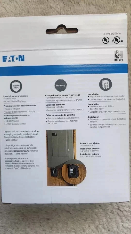 EATON CHSPT2ULTRA Ultimate Surge Protection 3rd Edition, 2.38" Length, 5.25" - Image 3 of 4