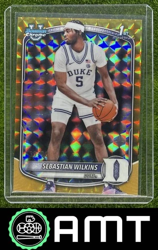 2025 Bowman Basketball Gold Geometric Refractor Sebastian Wilkins #BCP-99