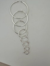 925 Sterling Silver Hoops 2.3mm Thick 9 Sizes, 13-58mm - 2 pcs