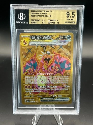 Pokemon Charizard EX HR - 2023 Obsidian Flames #228 - BGS 9.5