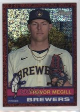 2025 Topps Heritage Chrome Burgundy Sparkle Refractor Trevor Megill #210 0ug5