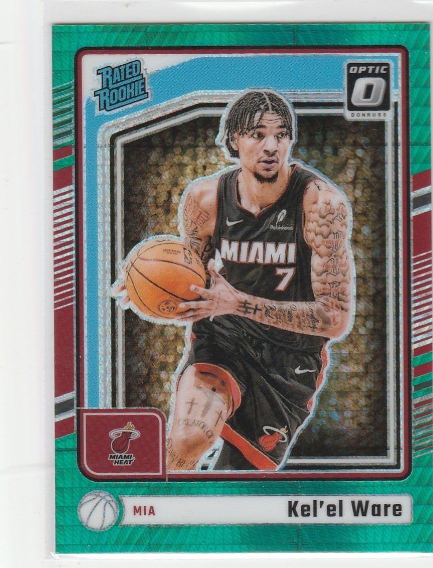 2024-25 Donruss Optic Kel'el Ware Rated Rookie Hyper Green RC 147/249 Heat #280