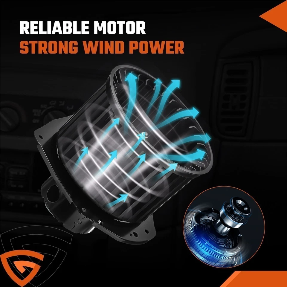 A/C Blower Heater Motor w/ Wheel for Chevrolet Astro GMC S10 1994-2005 19179474 - Image 3 of 4