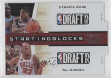 2010 Playoff Contenders Patches Silver Die-Cut /299 Derrick Rose Taj Gibson 0i8