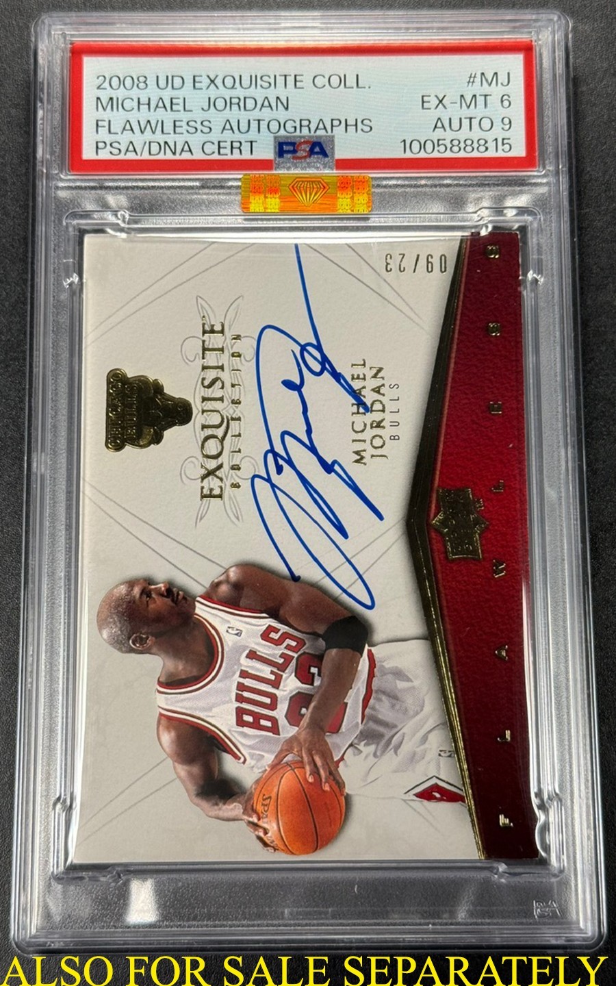 MICHAEL JORDAN 2007 UPPER DECK SPX ENDORSEMENTS AUTO PSA 9 MBA GOLD DIAMOND view 12