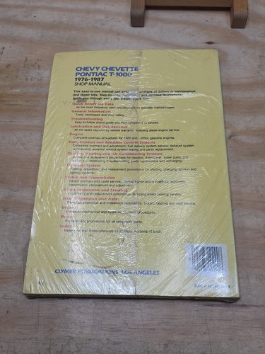 Clymer Repair Manual Shop Chevy Chevette Pontiac T-1000 Gas & Diesel A290 SEALED - Picture 4 of 6
