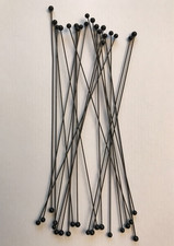 20 Paar Glasaugen Bärenaugen am Draht schwarz 3mm