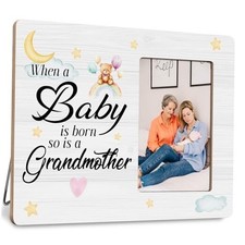 First Time Grandma Gifts Picture Frame, New Grandmother Grandkids Gift, Orange