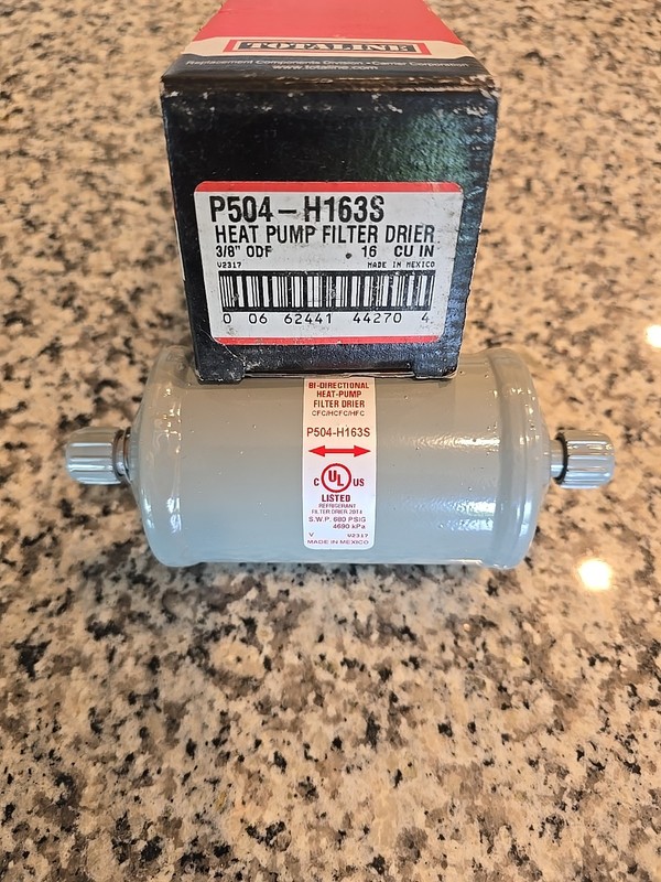 Totaline P504-H163S: Heat Pump Filter Drier 3/8" ODF 16 CU IN