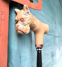 Vintage Umbrella Bakelite Boxer Dog Handle Polan, Katz Co 1940s