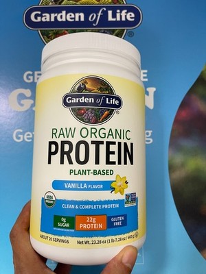 Garden of Life RAW Organic Protein Plant Based Vanilla 23.28oz EXP 07/26