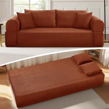 83" Boneless Sofa Bed, No Assembly Required Floor Compression Couch in a Box