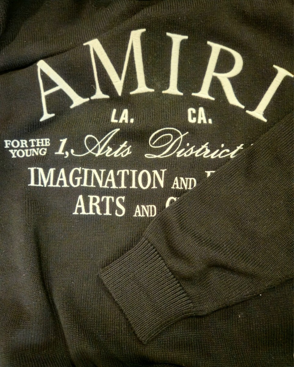 国内発送/送関込【AMIRI】 Arts District Crew-Neck Sweater AMIRI ARTS DISTRICT CREW - Grey | AMIRI