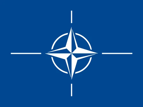 NATO Flag Self Adhesive Vinyl Sticker Decal - Various Sizes, Made to Order