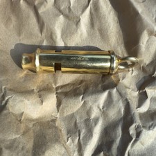 Vintage Romo Brass Police Whistle Made In Germany