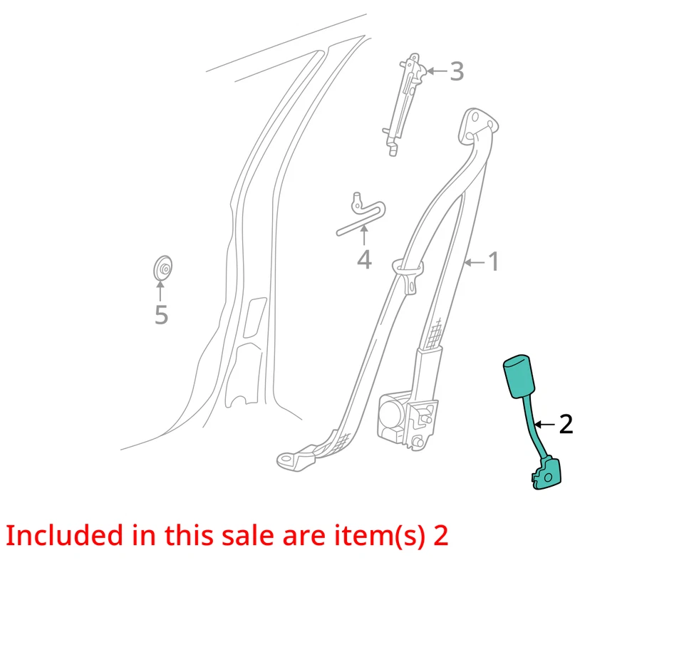 KIT DE HEBILLA D/CINTURÓN DE ASIENTO PARA SATURN L100 L200 2000-2002 *LT 21018838 - NUEVO OEM Foto 2 de 3