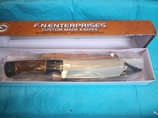 11" Hand Forged Hunting Knife-Leather Sheath
