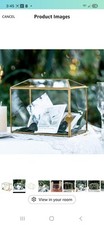 NCYP 10.2" x 5.9" x 7.9" Small Glass Cards Box with Slot and Lock for Wedding...
