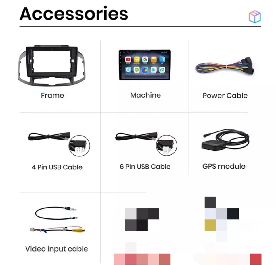 RADIO 2 DIN PER CHEVROLET CAPTIVA 1GB 16 GB NAVIGATORE GPS BLUETOOTH ANDROID - Immagine 3 di 3