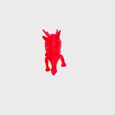 Pre-Historic Dinosaur Triceratops Red Color 2.5" Long Kid's Toy USA Seller
