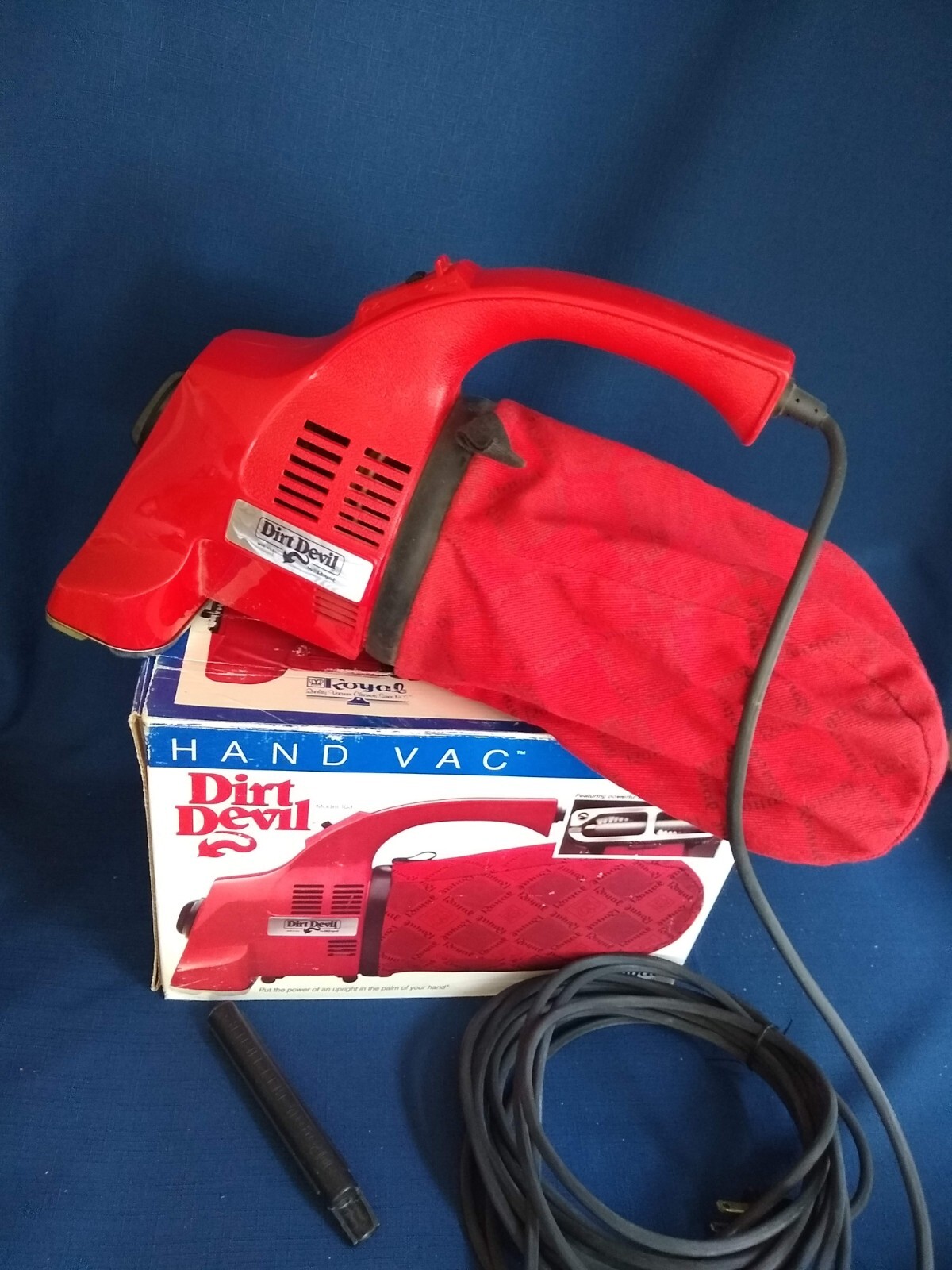Vintage Royal Dirt Devil Hand Vacuum Model 103 Red Vac Corded Tested