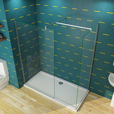 Walk in Glas Dusche Duschkabine Duschabtrennung Duschwand mit Seitenwand H.200CM