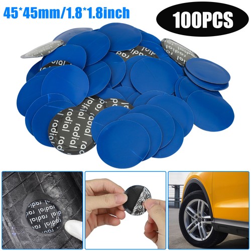 100Pcs 45mm 1 8in Round Radial Rubber Car Tire Repair Tyre Patches High 