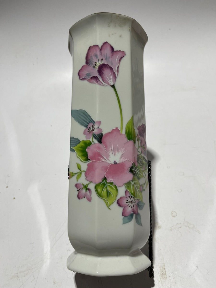 Vintage Floral Art Porcelain Vase Japan 10.5”T X 4”W | eBay