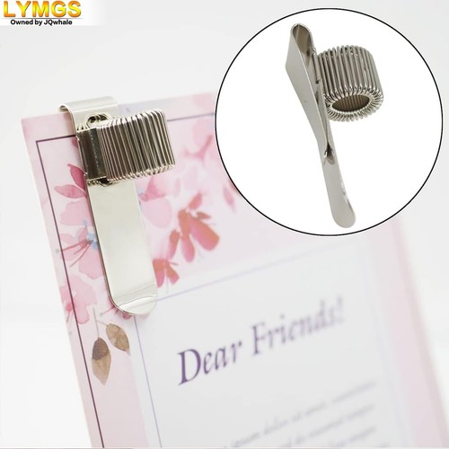 Paquete de 3 clips para bolígrafos de acero inoxidable con resorte para portapapeles cuaderno - Imagen 5 de 9
