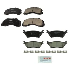 Bosch QuietCast Front and Rear Ceramic Brake Pad Set Hardware Kit For Ford F-150