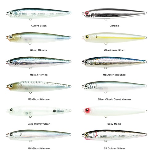 LUCKY CRAFT Gunfish 95NF ~ Ninguna pluma~ - 052 Aurora Negro (1 cantidad) Topwater - Imagen 4 de 7