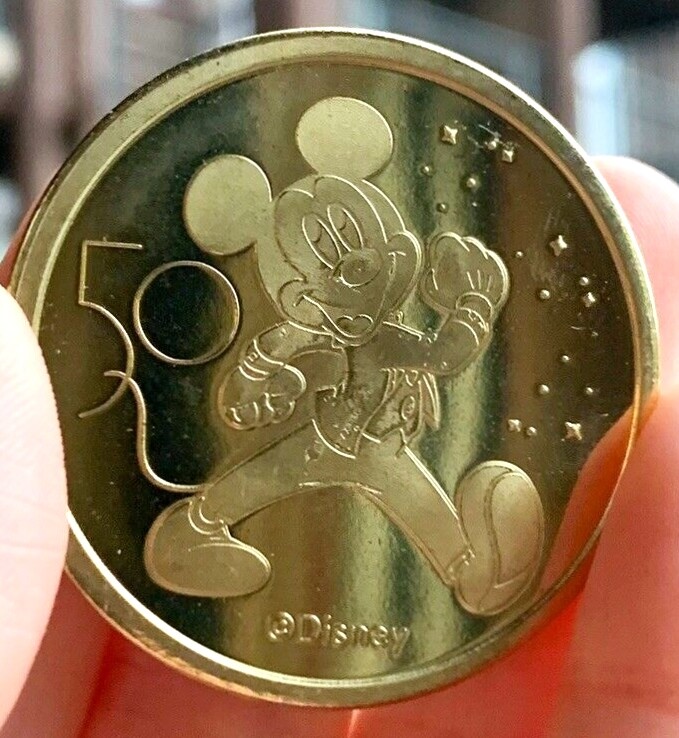 NEW Walt Disney World 50th Anniversary Commemorative Gold