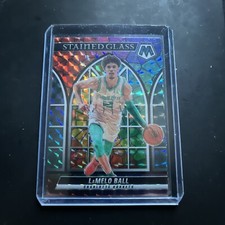 2021-22 Mosaic Basketball LaMelo Ball Stained Glass SSP Case Hit Hornets 