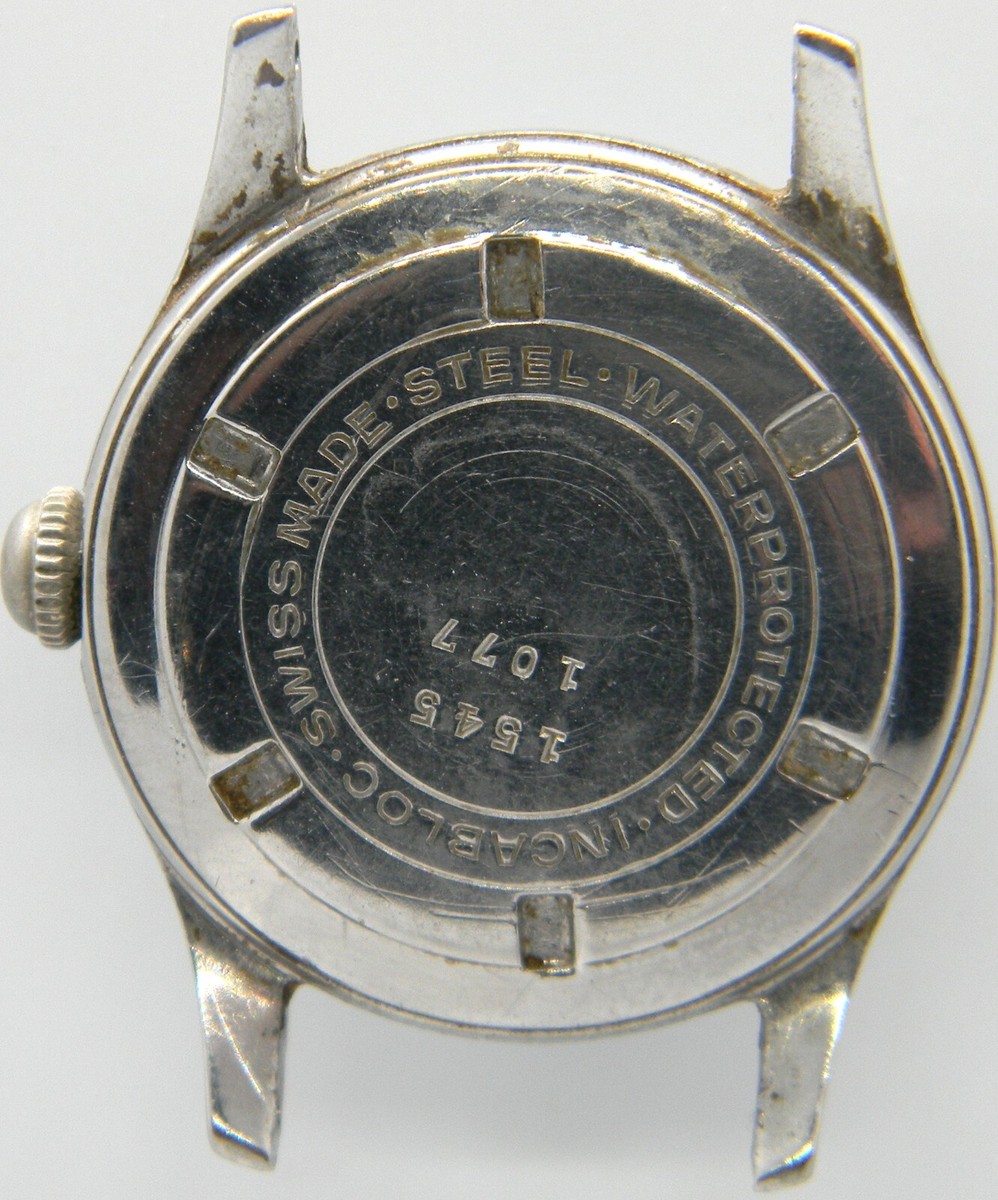 C439 mens Vintage Mohawk 17J Military Field Sub Dial Manual Wind
