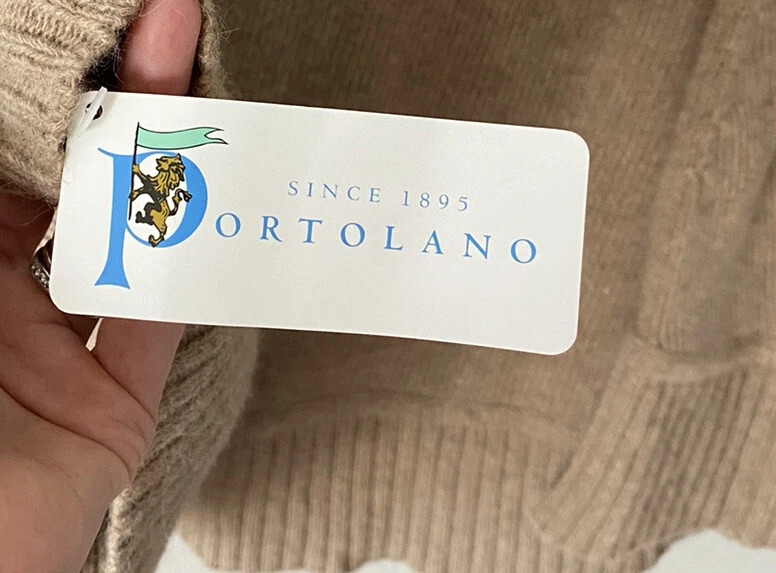 Портолано шерстяная смесь пончо бежевый один размер плащ пуловер минималистский свитер богемное - Изображение 4 из 4