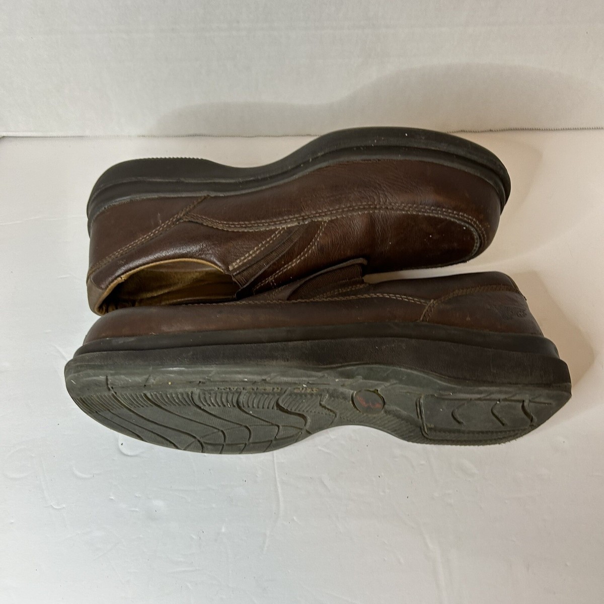 Red Wing Shoes Mens Size 7 Leather Brown Steel Toe Slip On Loafers #6647 Red Wing Steel Toe Loafers 6647 Men main image 3