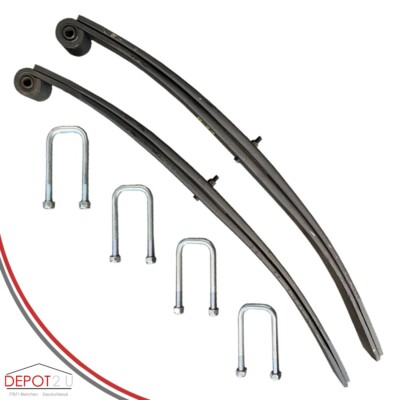 Doppel Blattfeder für IFOR Williams-Doppelblatt 2er-Pack + U-Bolzen 4er-Pack