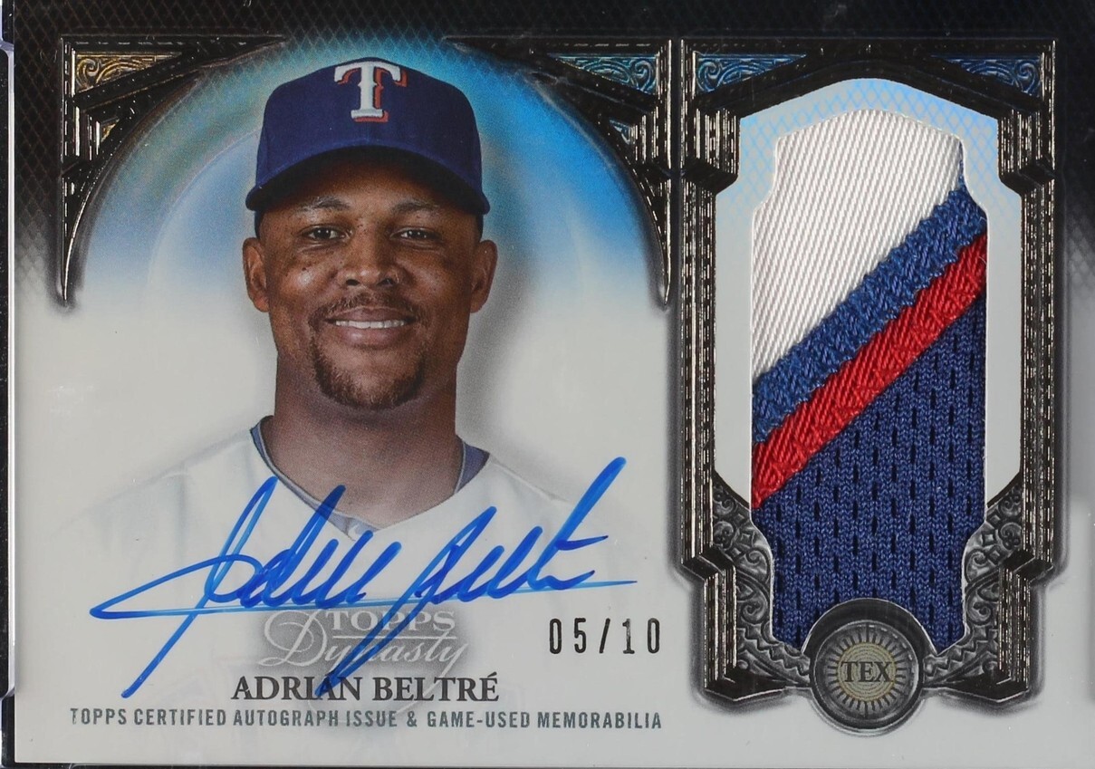 2023 Topps Dynasty - Autographed Patch Adrian Beltre #DAP-ABE2 /10 (AU ...
