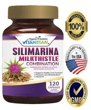 liver cleanse detox milk thistle extracts silymarin, b, artichoke, dandelion 120