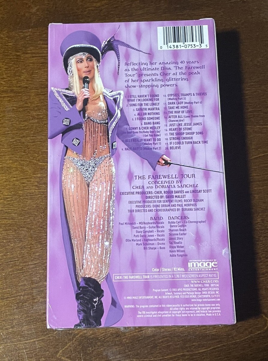 Cher - Farewell Tour (VHS, 2003) 14381075335| eBay