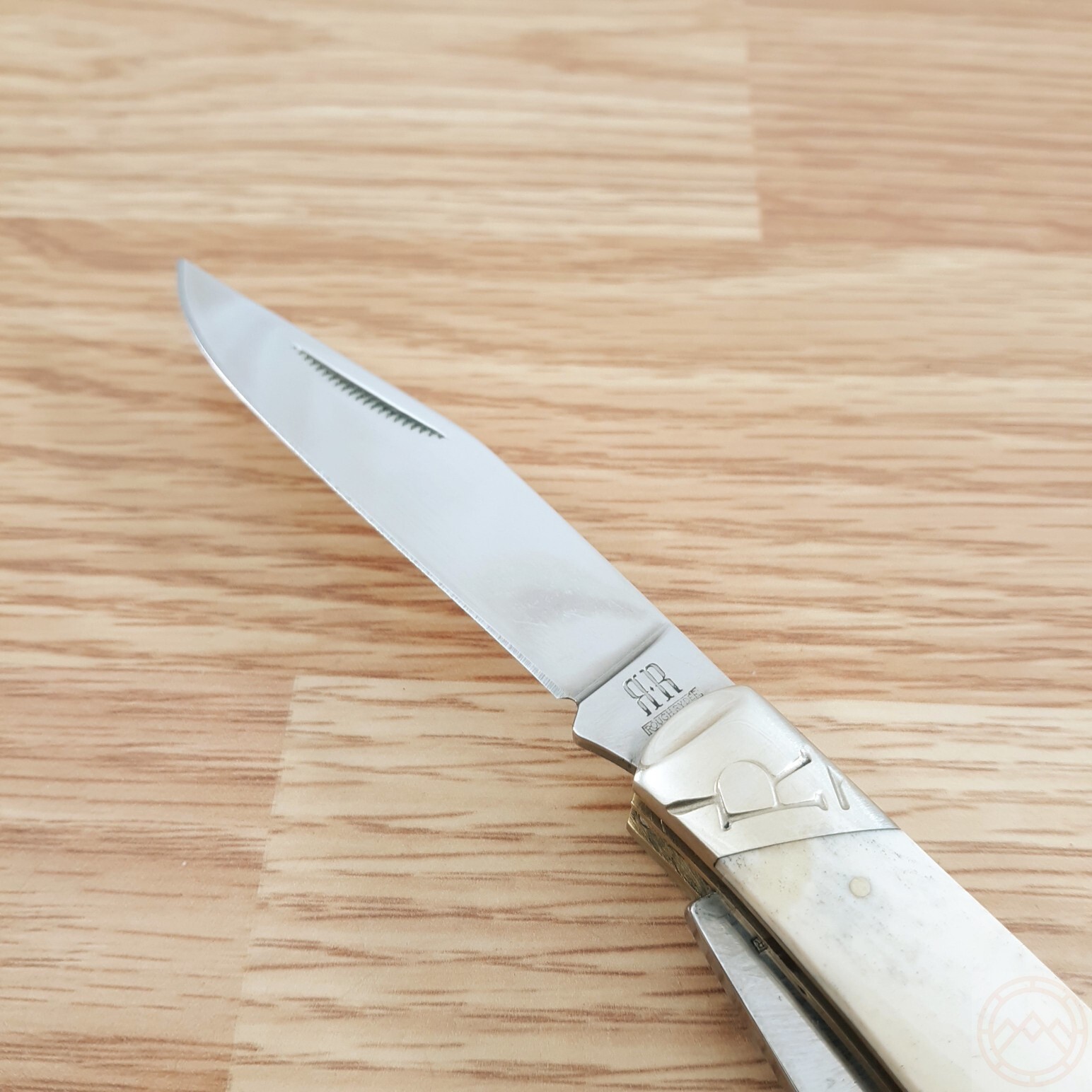 Rough Ryder Equestrian Pocket Knife Stainless Steel Blades Smooth Bone Handle eBay