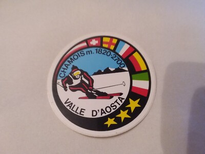 Antique Regionalism Mountain Ski Mountain Ski Valley Chamois Sticker