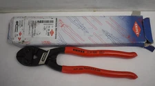 Knipex 8" Cobolt Compact Bolt Cutters Recessed Blade w Plastic Grip Red
