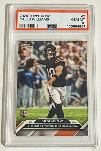 Caleb Williams 2024 Topps Now RC Card 2 Rookie Card PSA 10