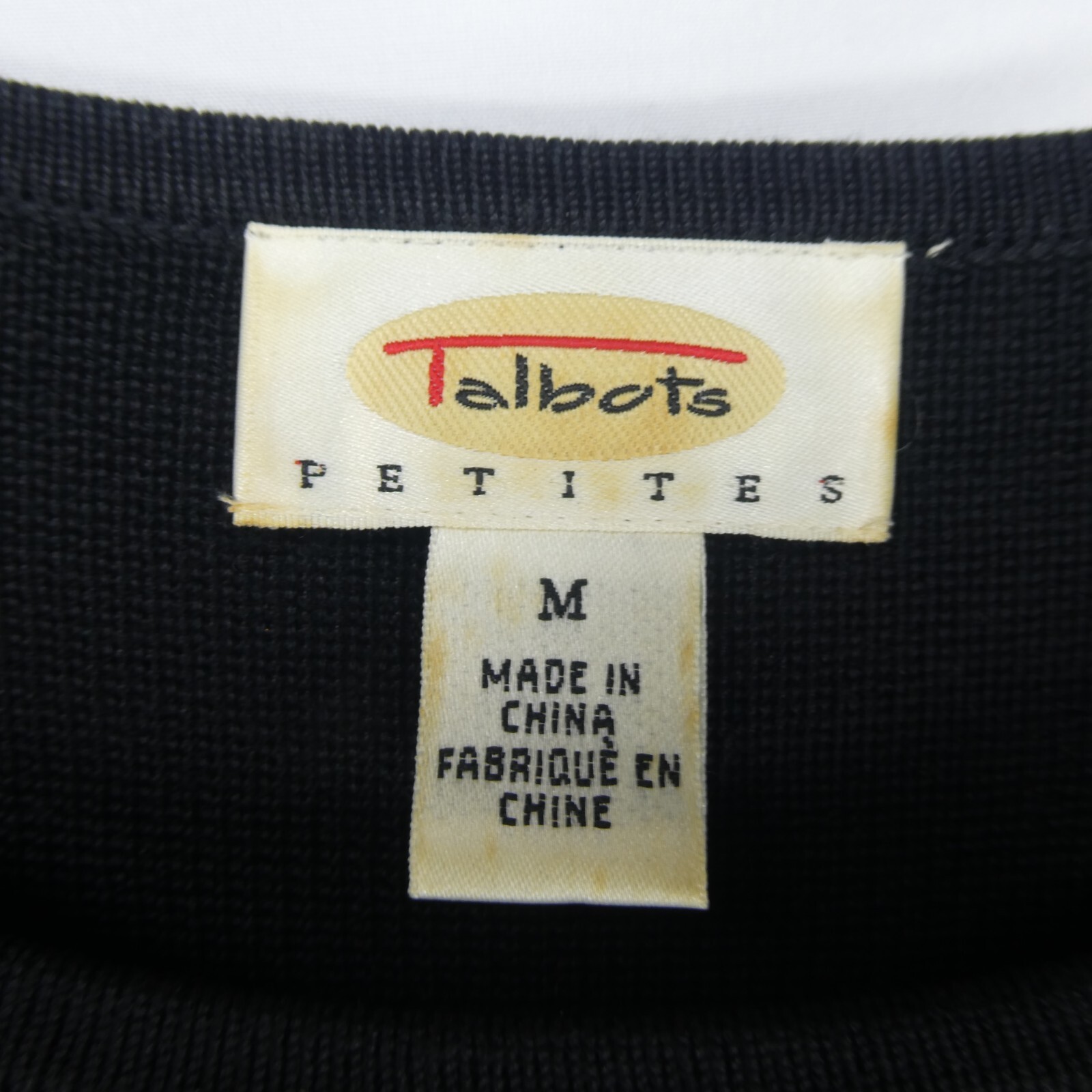 TALBOTS Petites Women's Solid Black MEDIUM Silk K… - image 2